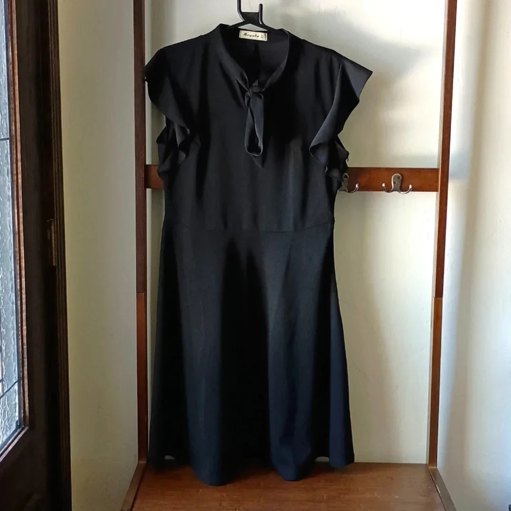 Moyabo - Concert Black Dress with Ruffles